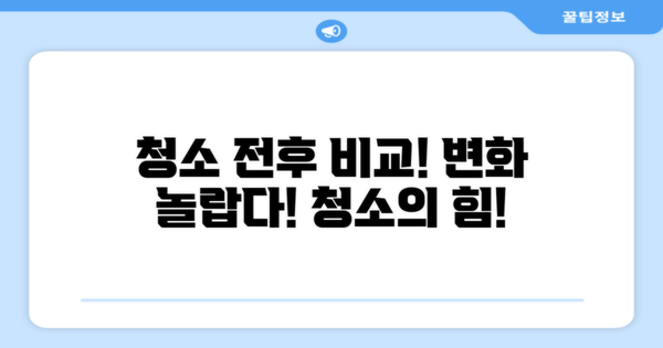 청소 전후 비교 사진 공유