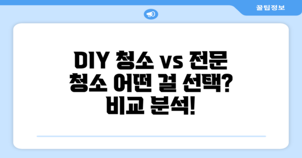 DIY vs 전문 청소 비교