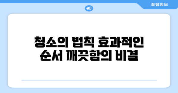효과적인 청소 순서