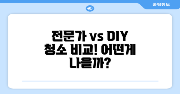 전문가 vs DIY 청소